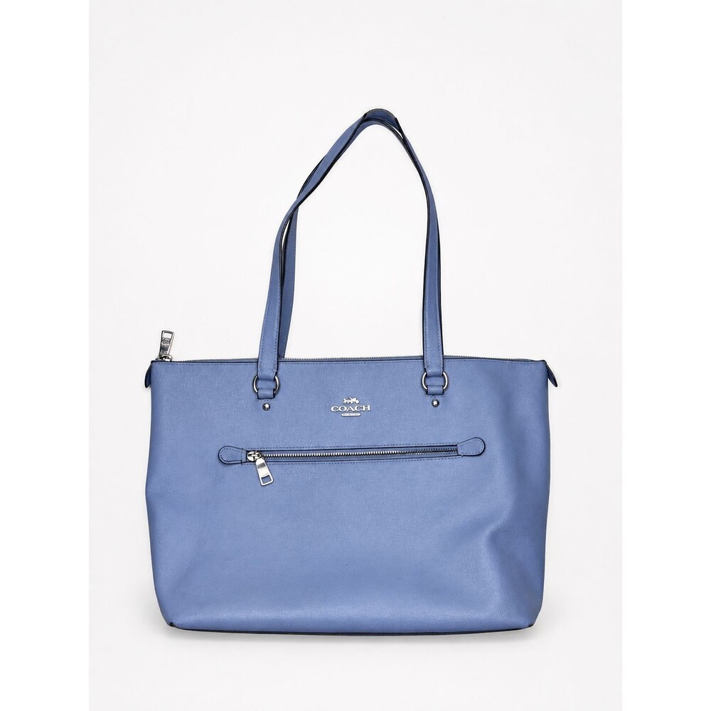 Coach Gallery Tote 79608 Marble Blue Crossgrain Leather Shoulder Bag MSRP 328$